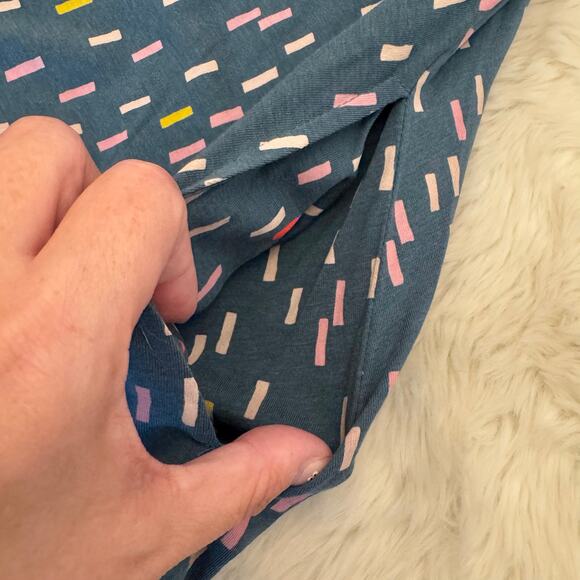 Boden Green Printed Confetti Long Sleeve Swing Mini Dress 10R - Picture 5 of 13